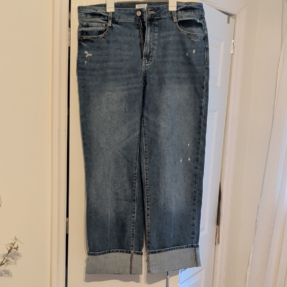 Time and Tru Distressed Blue Ankle Jeans